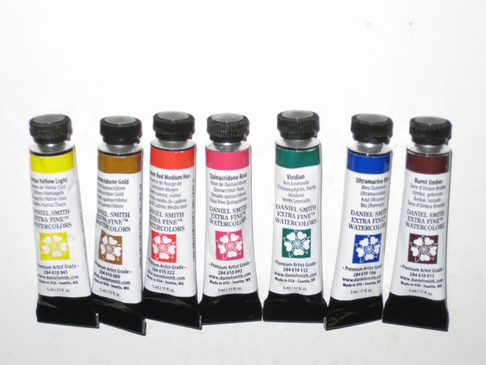 7 Lot Daniel Smith Extra Fine Artist Watercolor paint 5ml tubes ~ Free Shipping