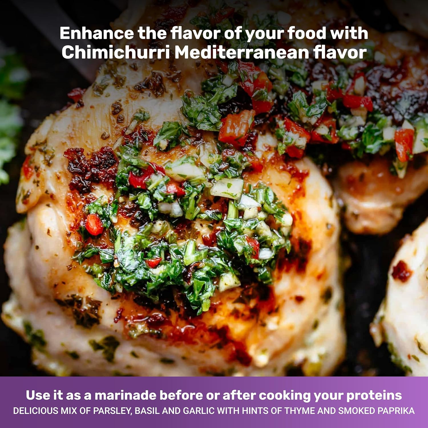 Chimichurri Sauce Mediterranean | Chimichurri Seasoning Mix of Parsley, Basil, G