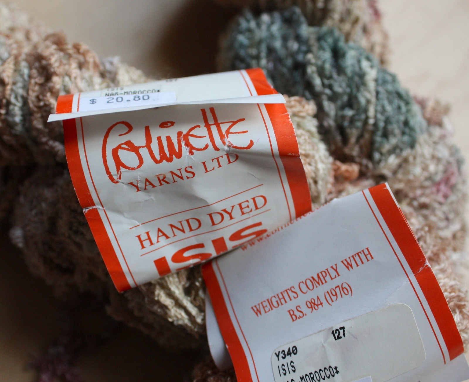 Colinette Isis Yarn 2 Skeins New 127 Morocco