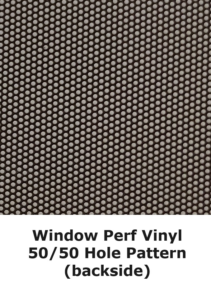 Perforated Window One-Way Vision Vinyl 50/50 Vehicles Car Truck Solvent & Latex