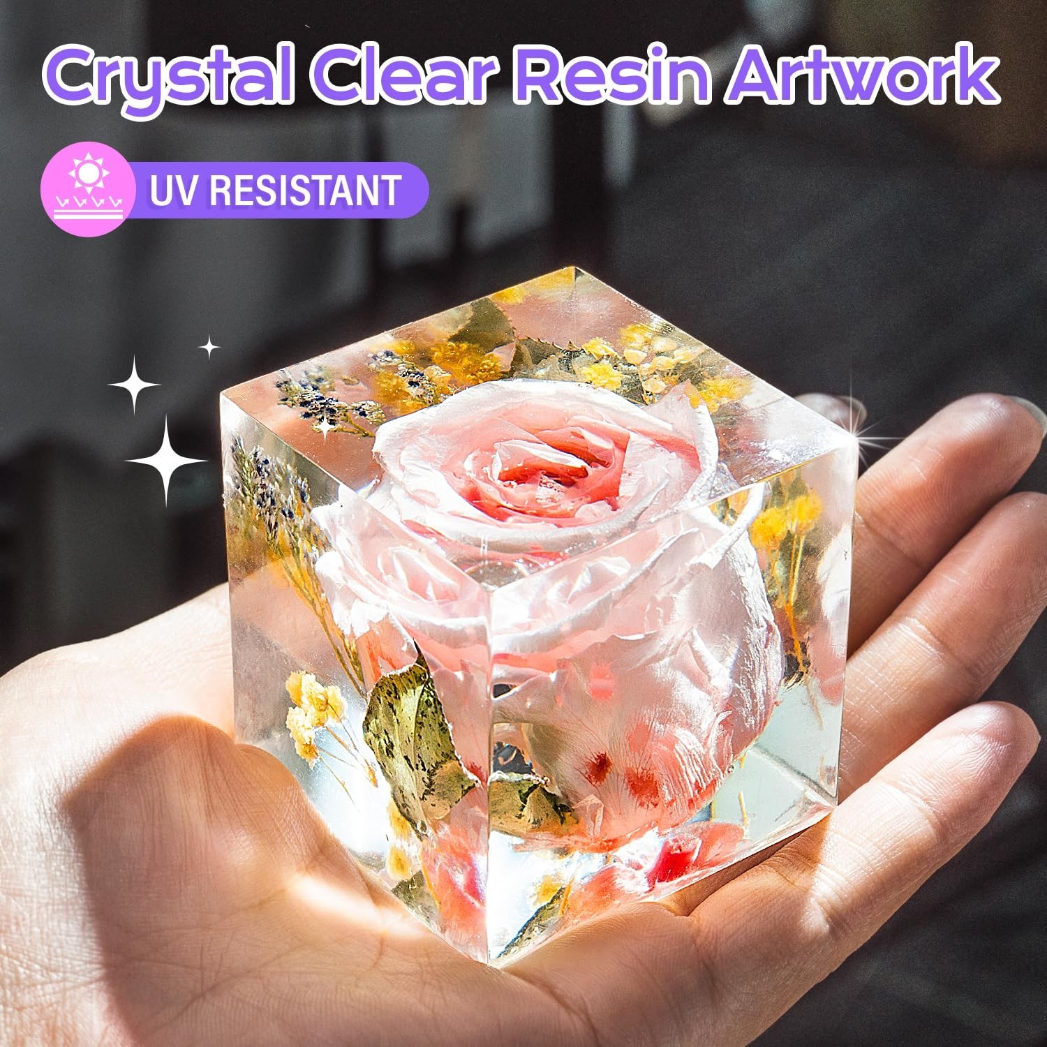 Epoxy Resin Kit 32 Oz 2 Part Art Resin Clear Tabletop Countertop Epoxy Kit with