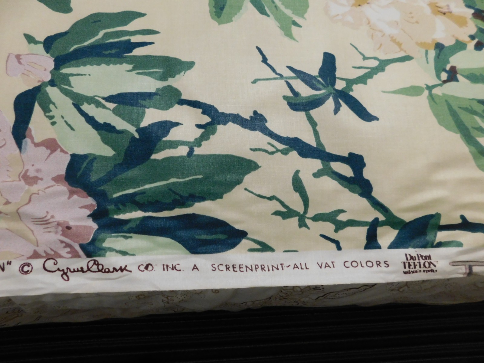 Cyrus Clark 52″ Cotton BTY SUTTON Washable Floral Print Drapery Fabric SALE SPEC