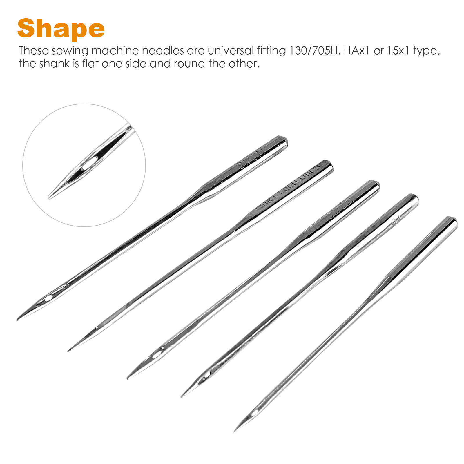 50-200 Assorted Home Sewing Machine Needles Craft for Brother Janome Singer Tool