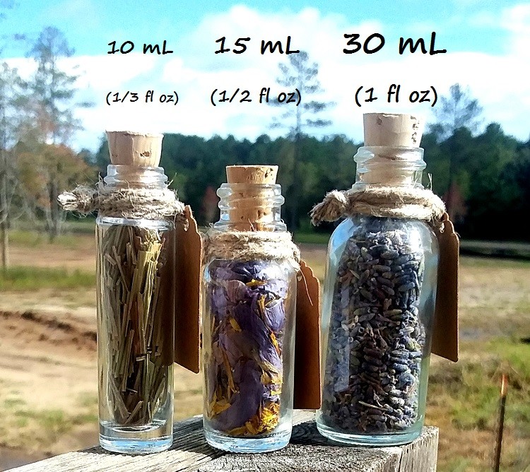 Herbs in Glass Cork Bottle Apothecary Vial Organic Yoga Herb Decor Gift Wicca