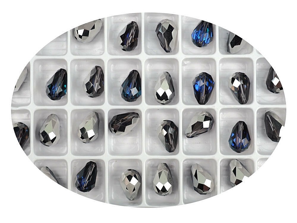 12 Crystal Heliotrope, Preciosa Czech MC Pear Beads, tear drop shape 12x8mm P305