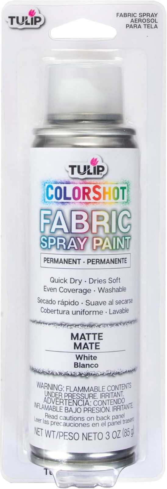Colorshot Instant Fabric Spray Paint, Permanent Color Spray-On Fabric Paint, 3Oz