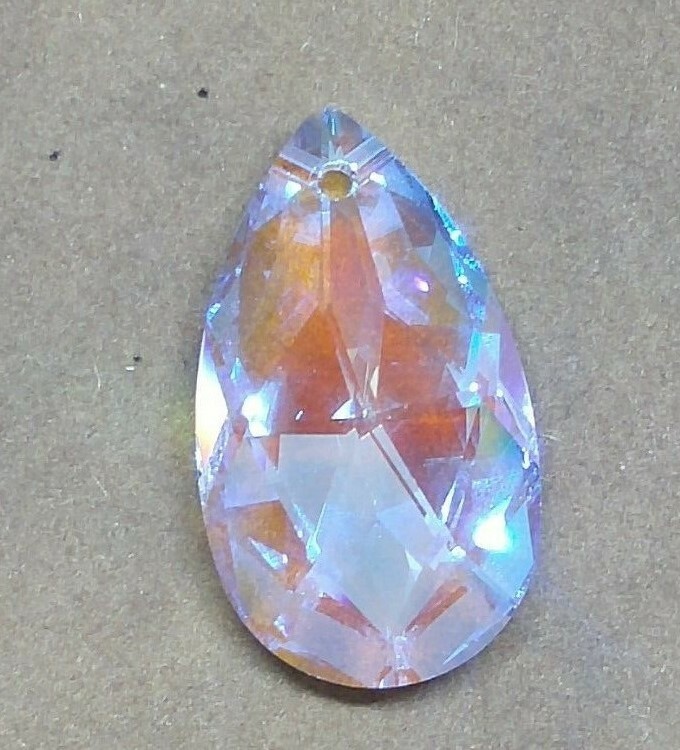 Swarovski Crystal Blue AB 28mm Pear 8721 Pendant/ Suncatcher/ Prism