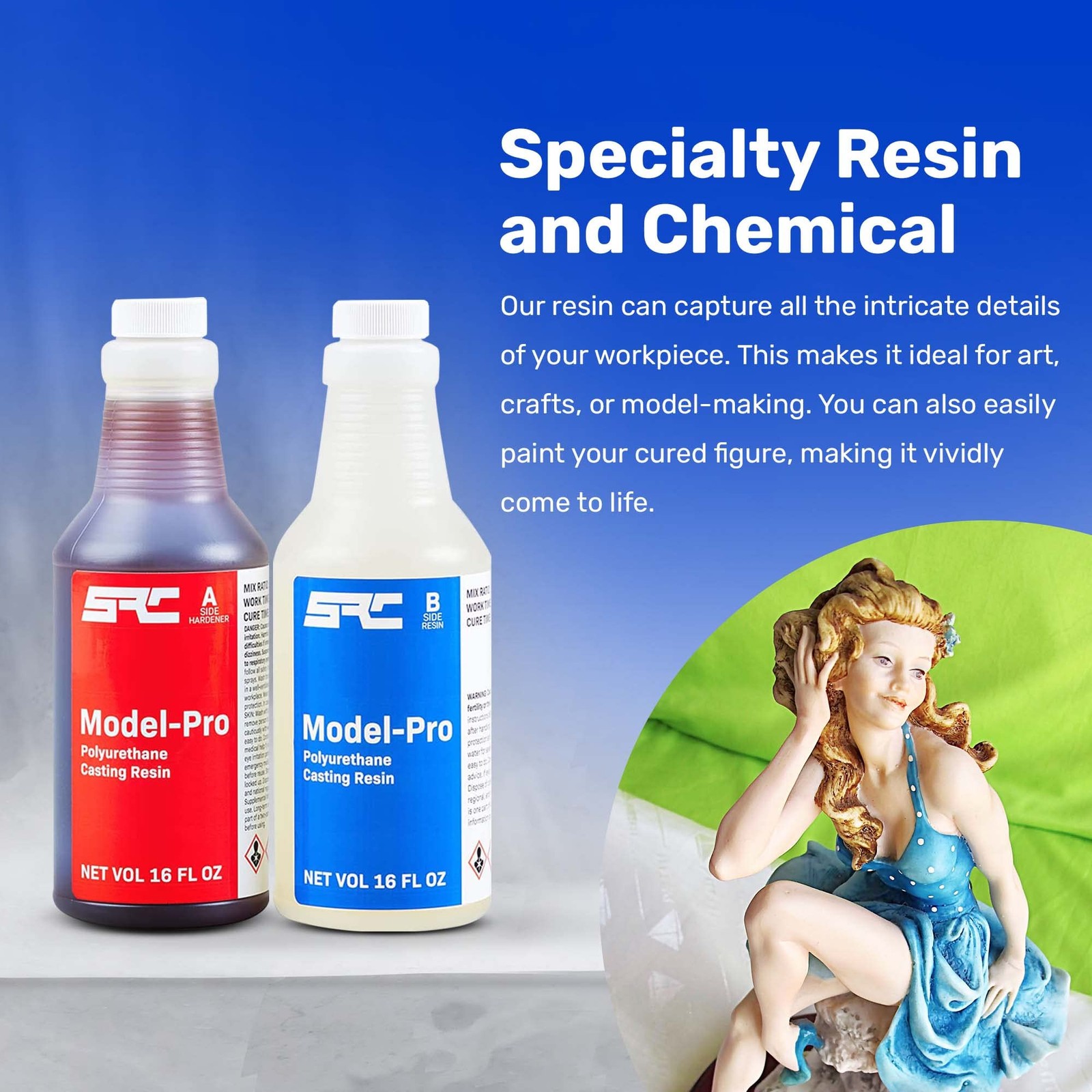 “32 Oz 2-Part Polyurethane Casting Resin Kit for Models, Prototypes & Crafts”