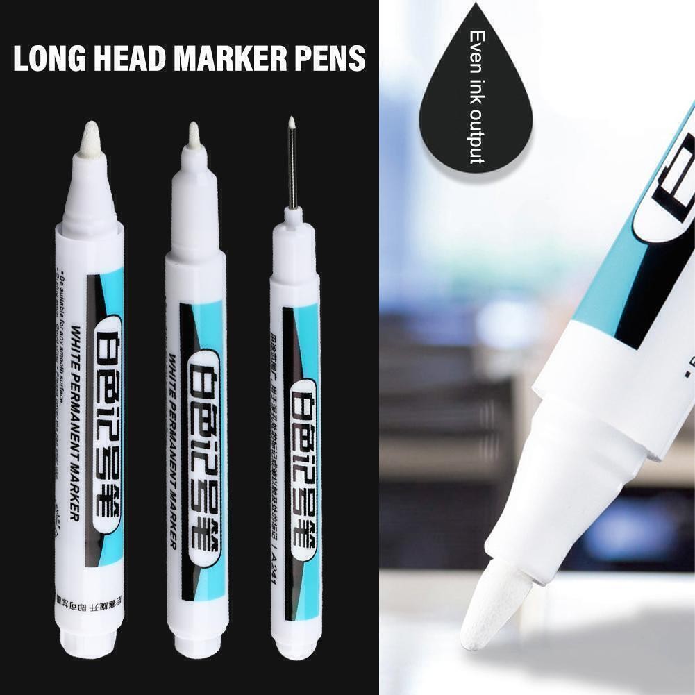 White Paint Marker Pens Waterproof Bike Car Tyre Tire Marker Permanent Pen Car