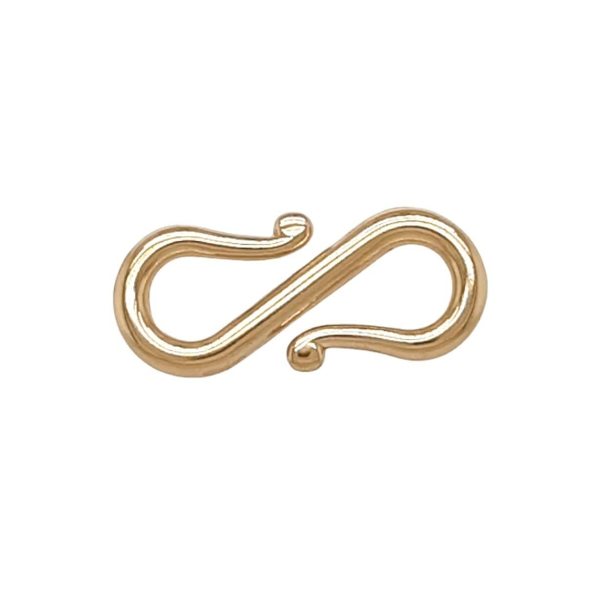 14K Solid Yellow Gold S-Hook Clasp Made in USA