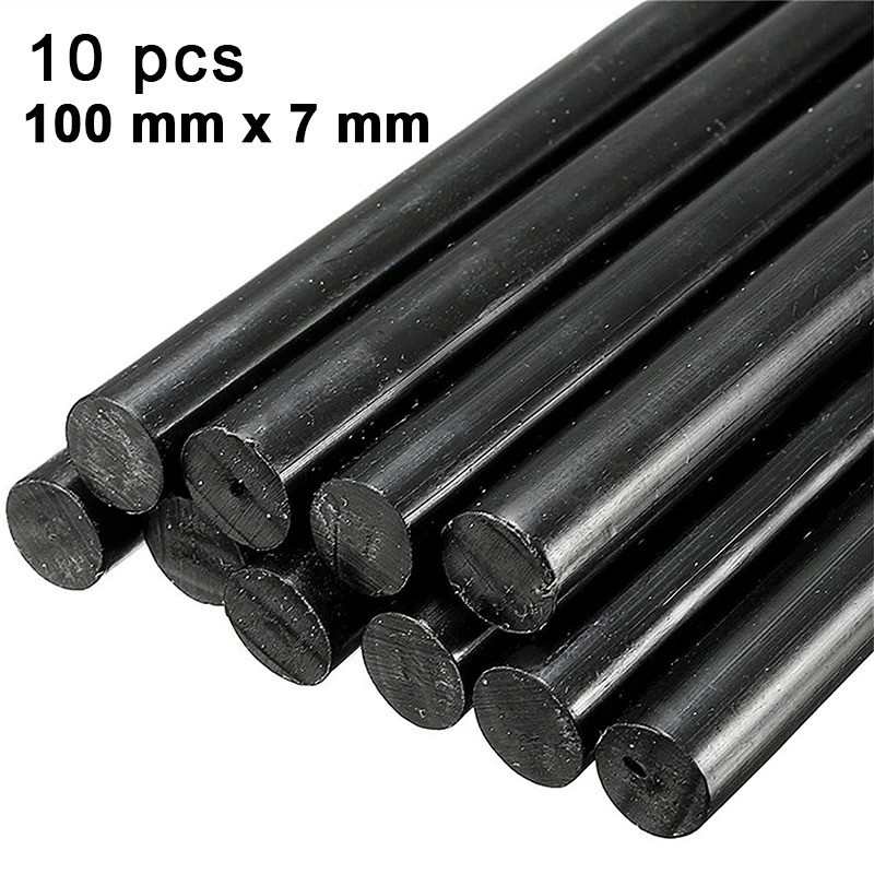 10pcs 7mm Black Hot melt Gun Glue Adhesive Sticks for Glue Gun Repair Tool