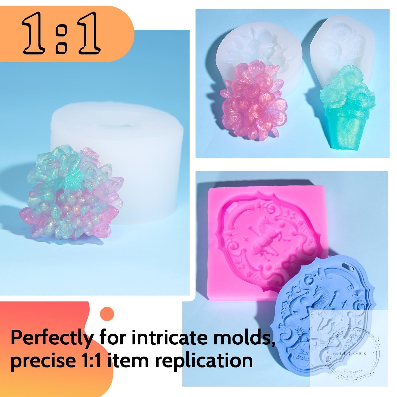 Silicone Mold Making Kit 2.32lb(37oz) Super Elastic Liquid Silicone Rubber Fast