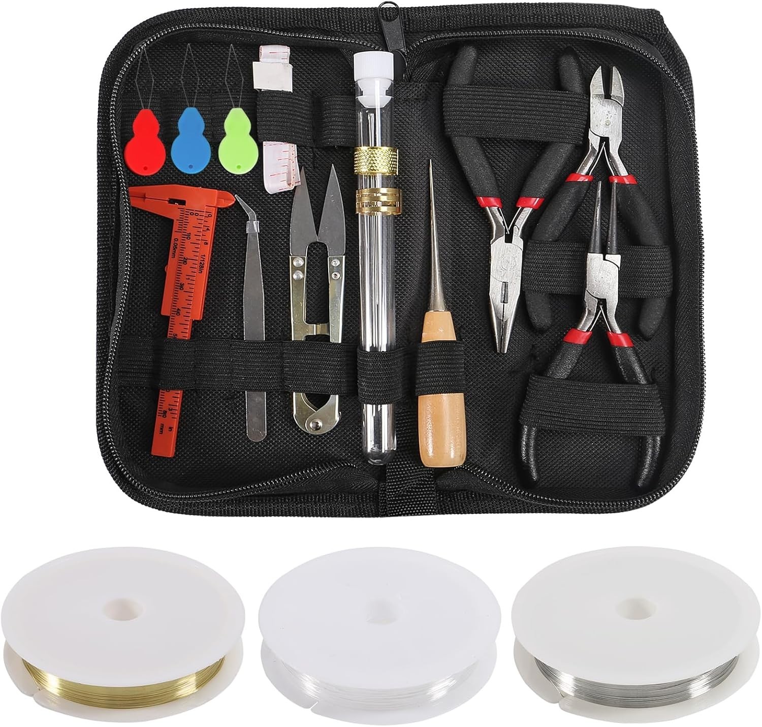 Complete Jewelry Making Supplies Kit with Tools and Wires
