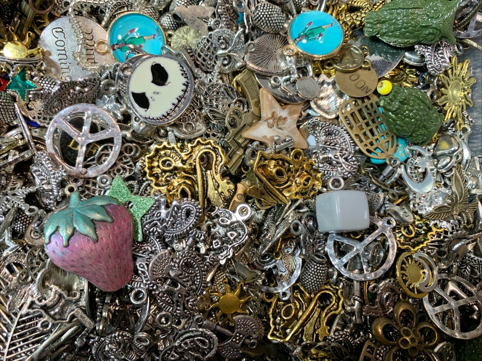 Charms For DIY Jewelry Making Crafts Random Lot 100 Pcs Mixed Mystery Scoop