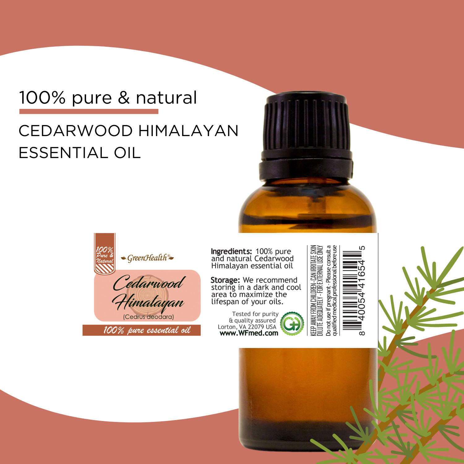 1 Gallon Cedarwood Himalayan Essential Oil (100% Pure & Natural) – GreenHealth