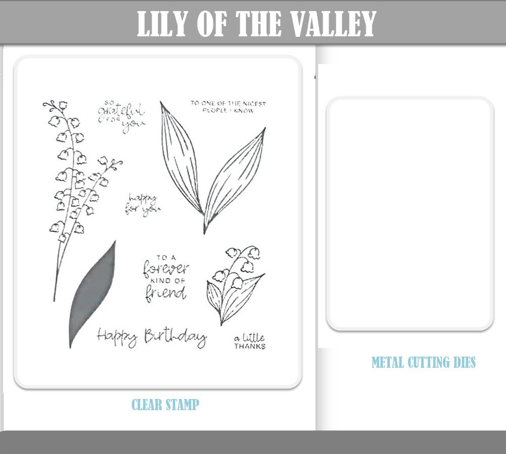 LILY OF THE VALLEY Stamps And Metal Cutting Dies DIY Scrapbooking Embossing