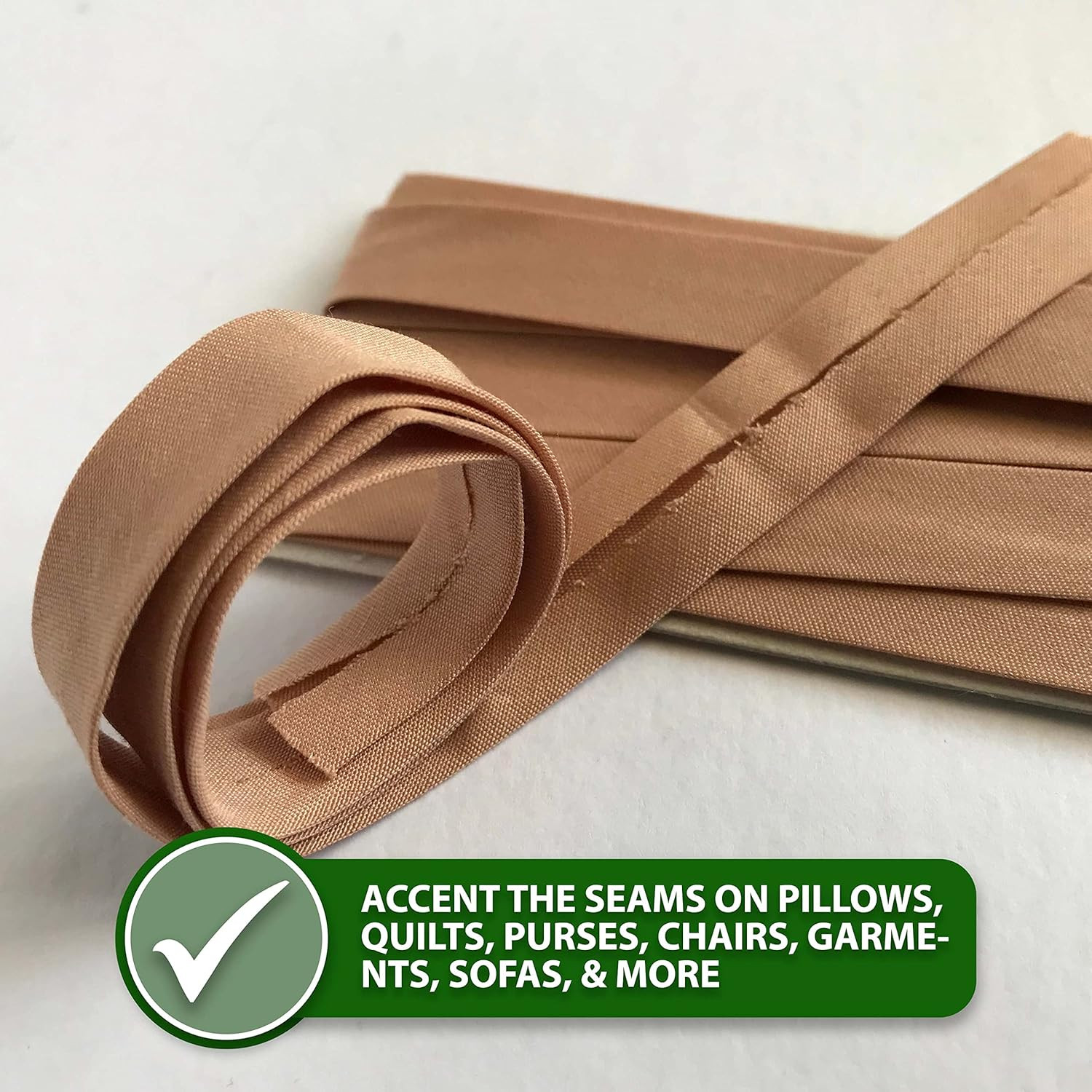 55 Yards 1/4 Inch Black Double Fold Bias Tape for Sewing – Bias Binding Tape for