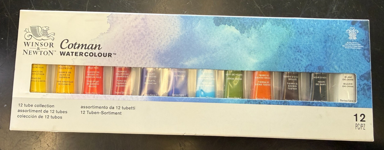 Winsor & Newton Cotman Watercolour Paint Starter Set 12 x 8ml