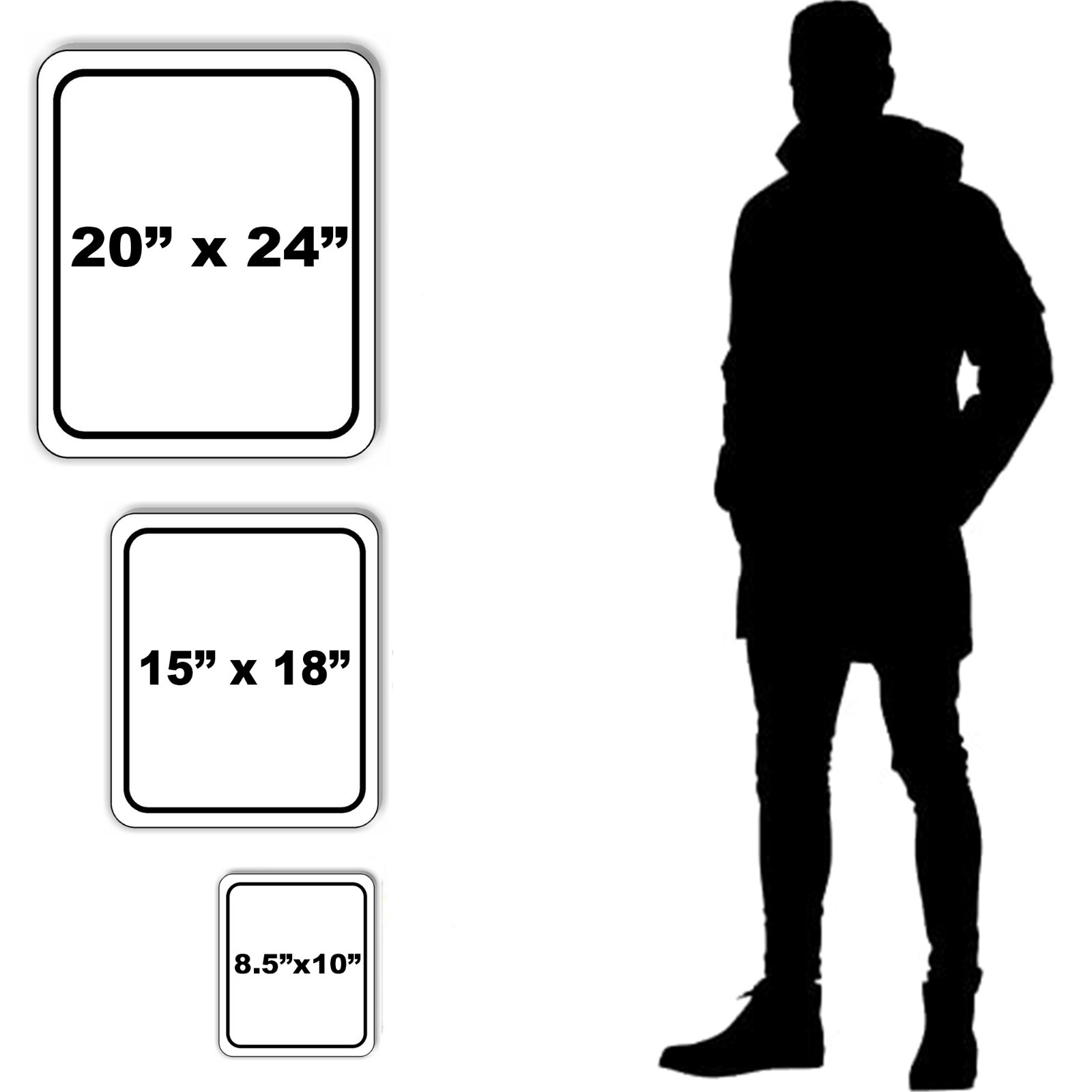 VENDING MACHINE RIGHT ARROW WHITE Aluminum Composite Sign