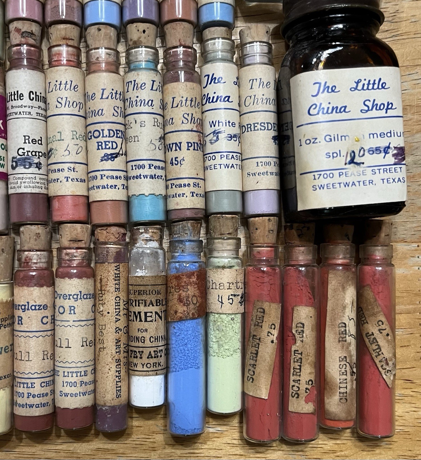 Vintage Ceramic China Overglaze Paint Vial Lot Of 100+ (Mack, Fry’s, Etc) READ