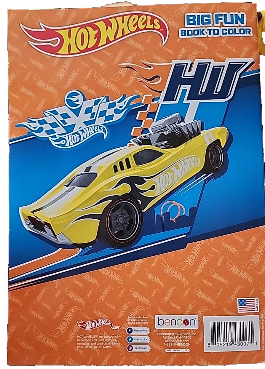 Hot Wheels So Fast Big Fun Book To Color Coloring Book For All Ages
