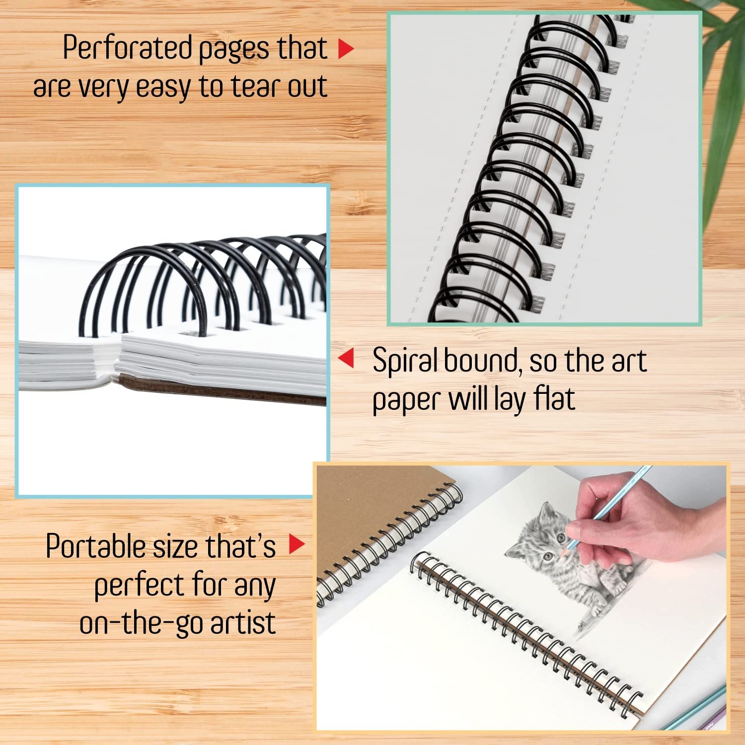 Mixed Media Sketchbook 8.11ย X 8.5ย | Spiral Bound Sketch Pad With Thick He…