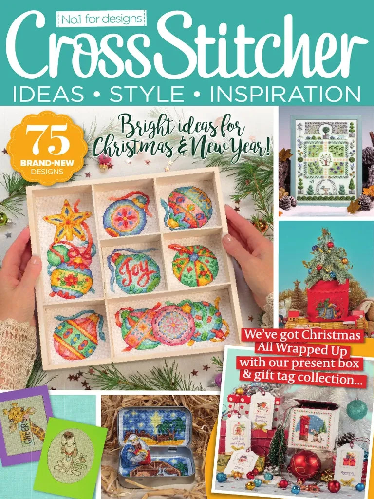CROSS STITCHER MAGAZINE #404 JAN 2024 UK | FREE CHRISTMAS ENVELOPE KIT