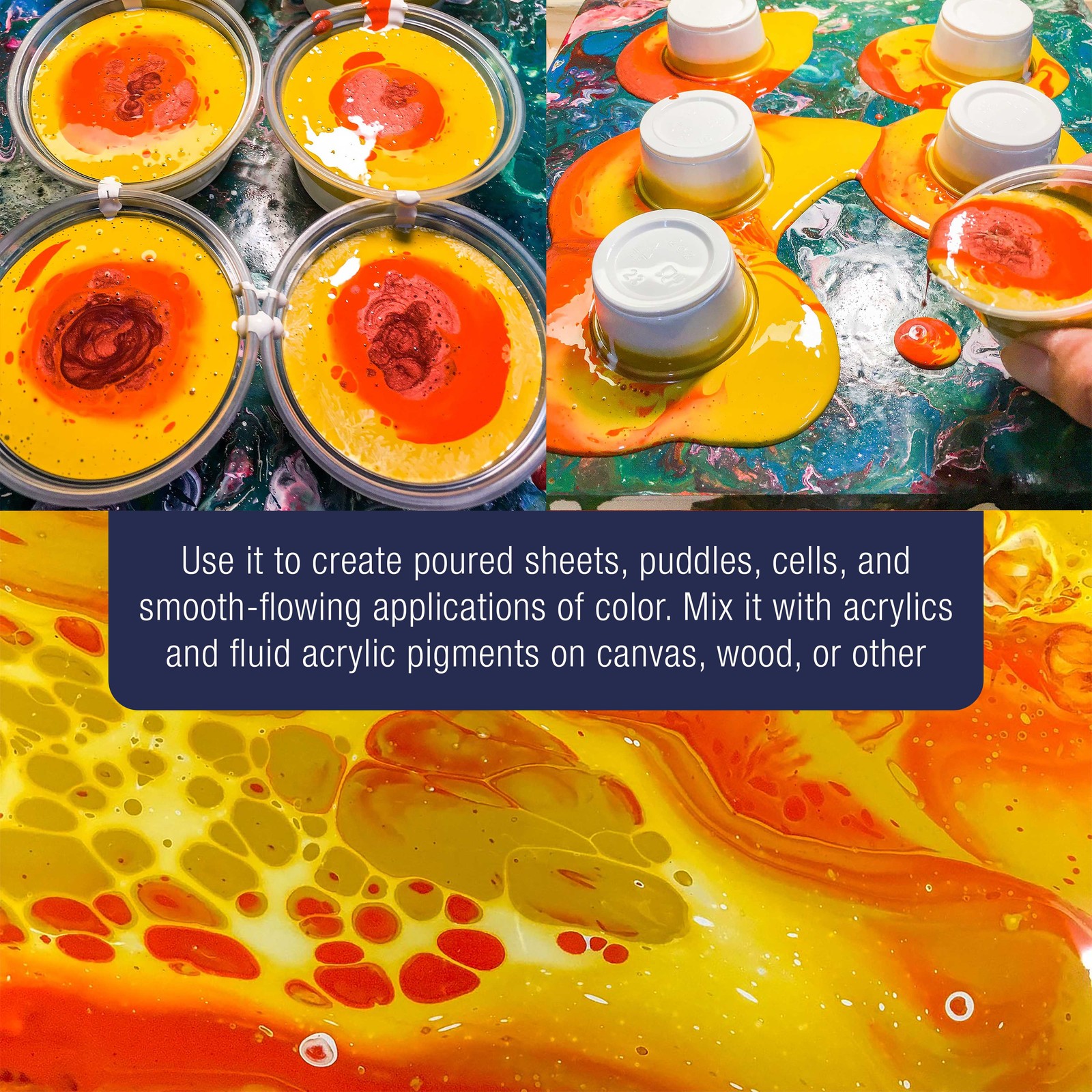 U.S. Art Supply Gloss Pouring Effects Medium – 32-Ounce / Quart