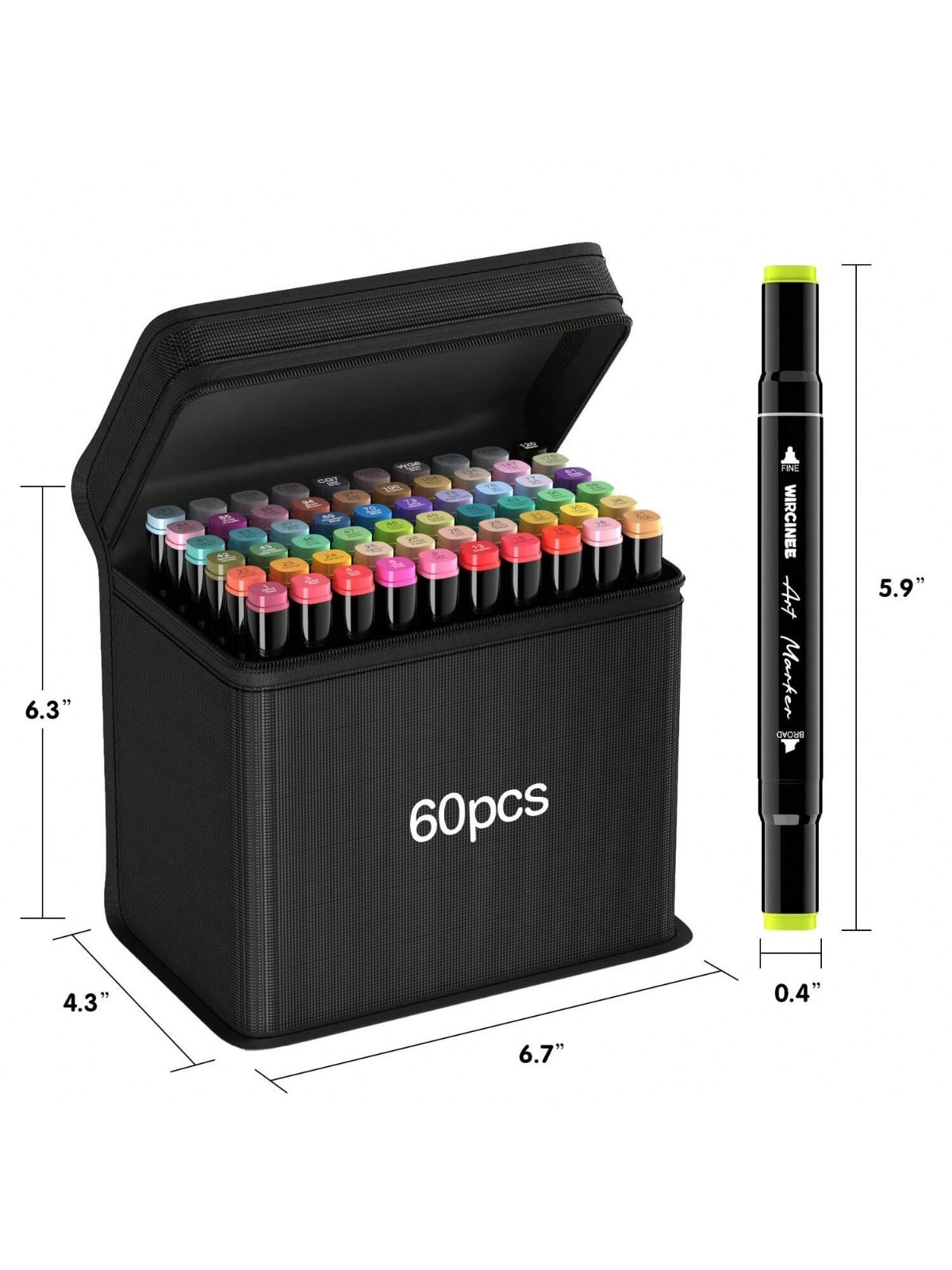 80/168/262 Colors Dual Tip Markers Drawing Markers Set Dual Tip Alcohol Markers