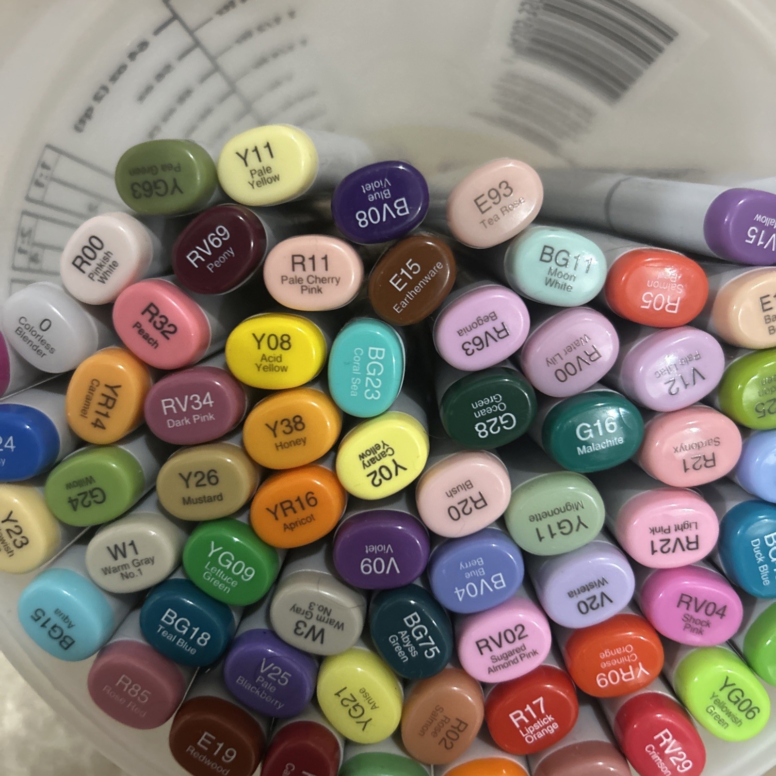Copic Sketch Markers Lot of 68 Assorted Colors No Doubles