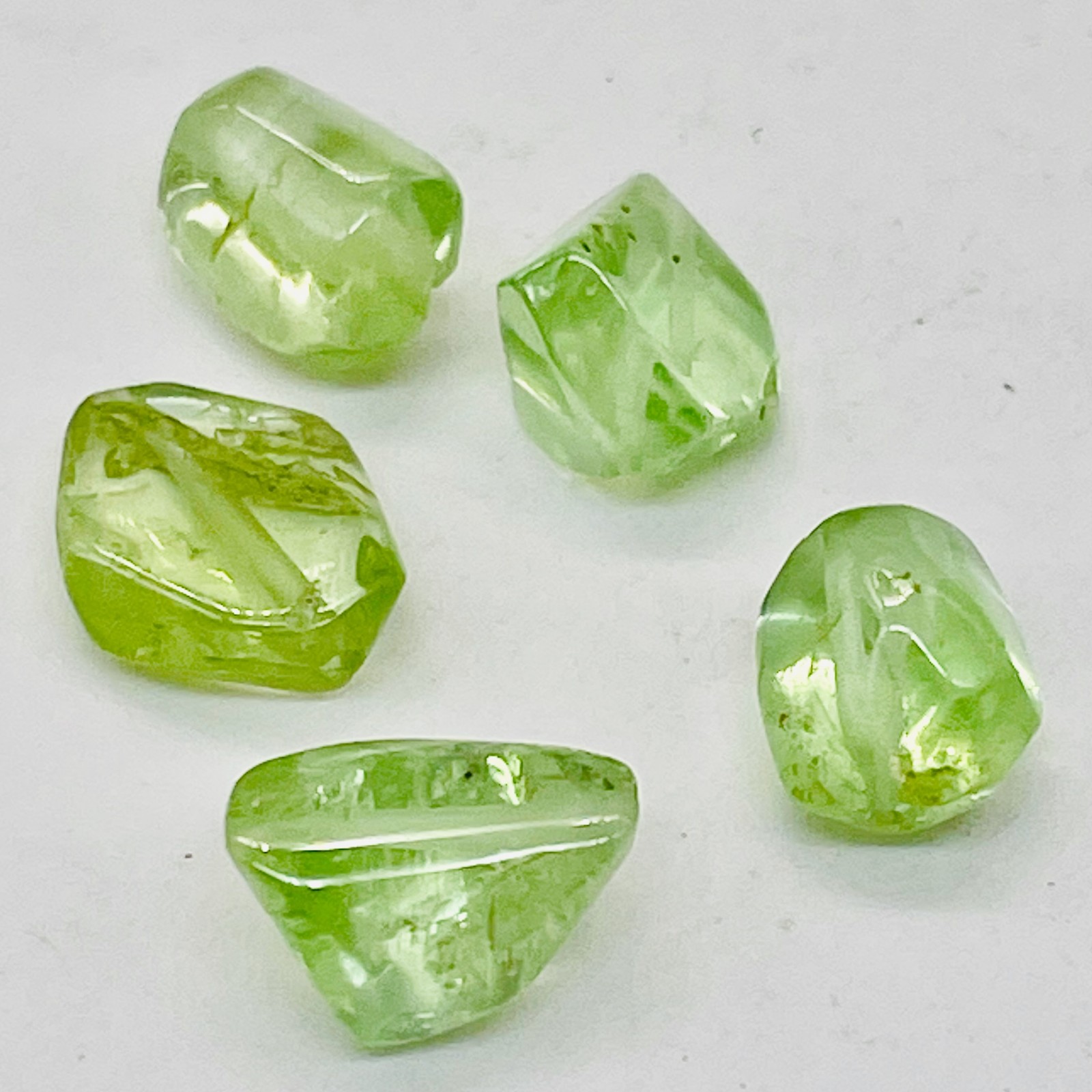 AAA Mint Green Peridot Nugget Pendant Beads | 8×5 to 10x10mm | 2 Beads |