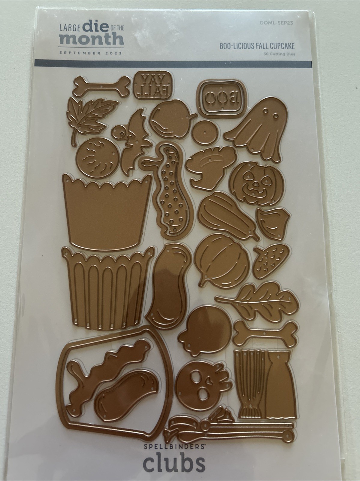 NEW Spellbinders Large Die Of The Month Sept 2023 BOO-LICIOUS FALL CUPCAKE