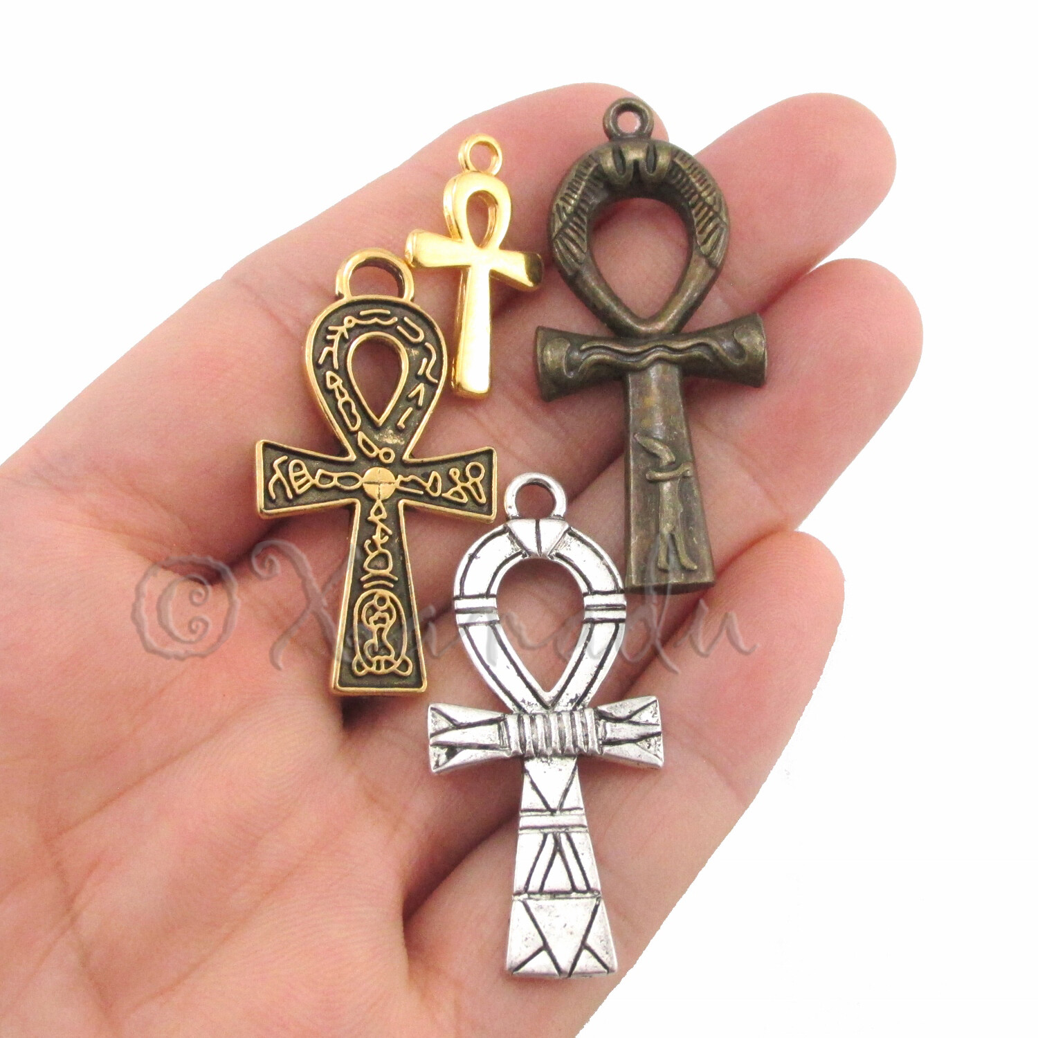 Egyptian Charms 40PCs Set – Silver Gold Bronze Mixed Egypt Assortment CC05202040