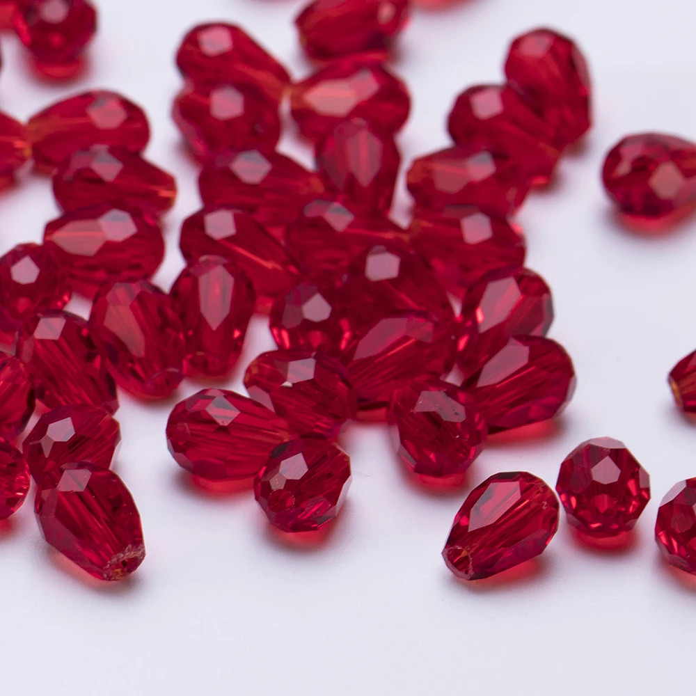 6X8Mm Austria Faceted Teardrop Glass Beads AB Color Waterdrop Crystal Beads Loos