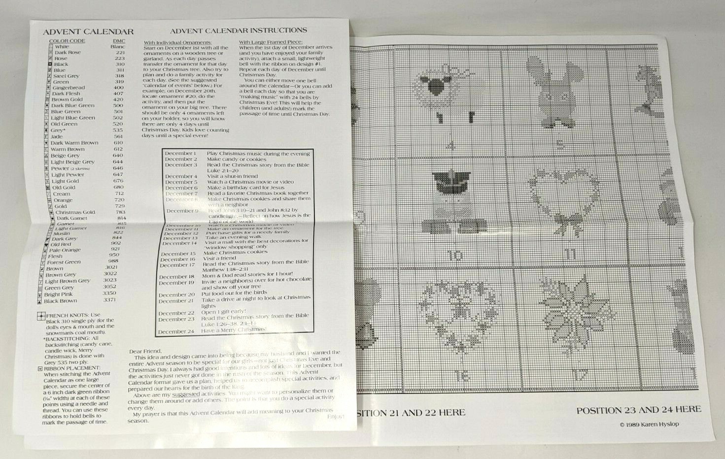 VTG Cricket Collection Advent Calendar 67 Karen Hyslop Cross Stitch Pattern SS21