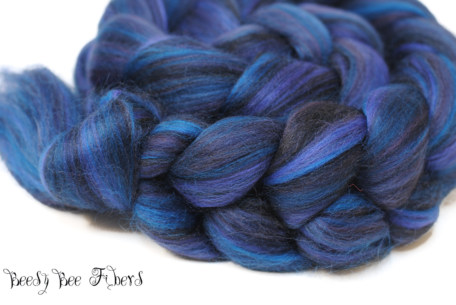 RAVEN Merino and Tussah Silk Blend Combed Top Wool Roving for Spinning, Felting