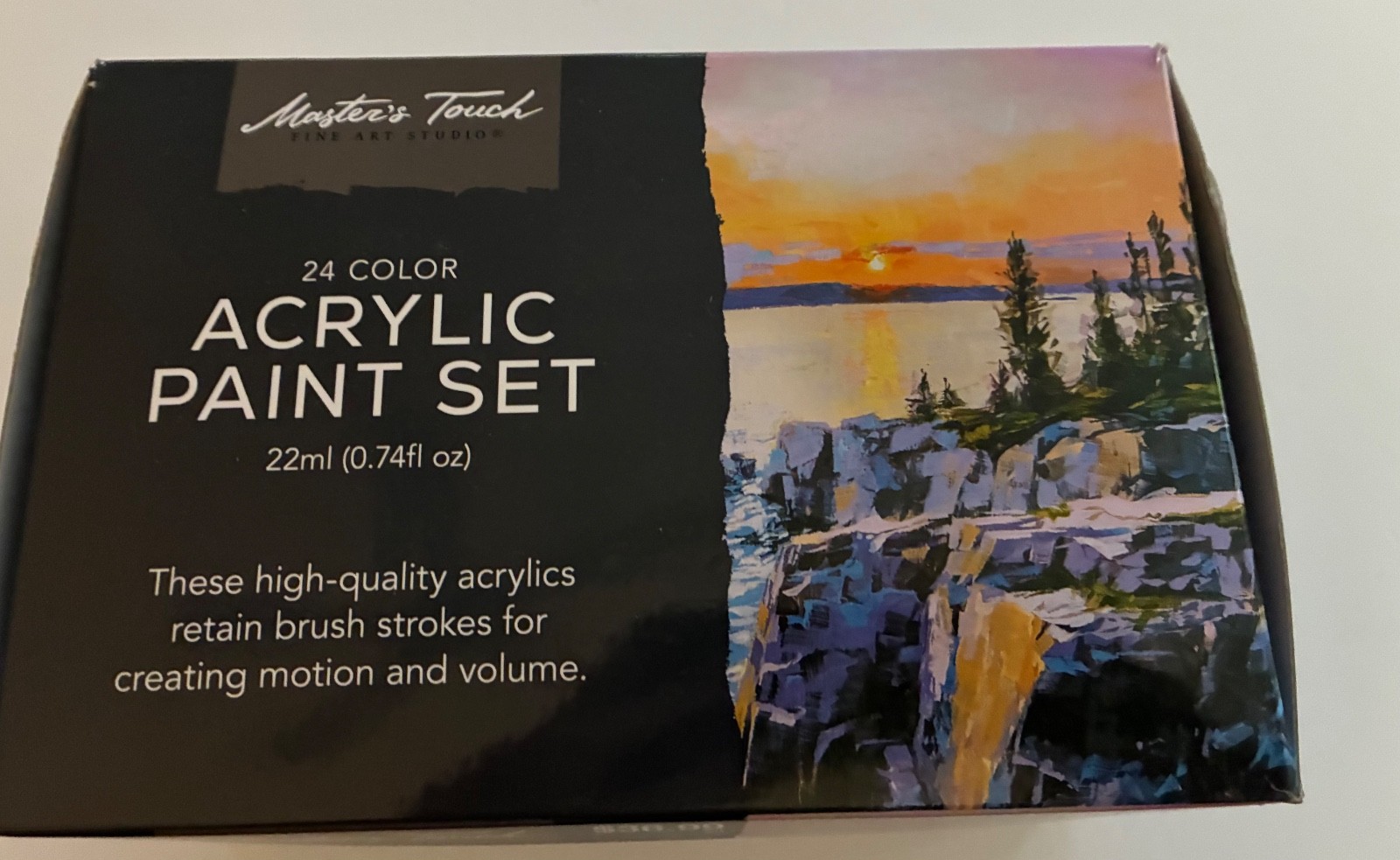 Master’s Touch Fine Art Studio Acrylic Paint Set 24 Colors 22ml Tubes NEW Sealed