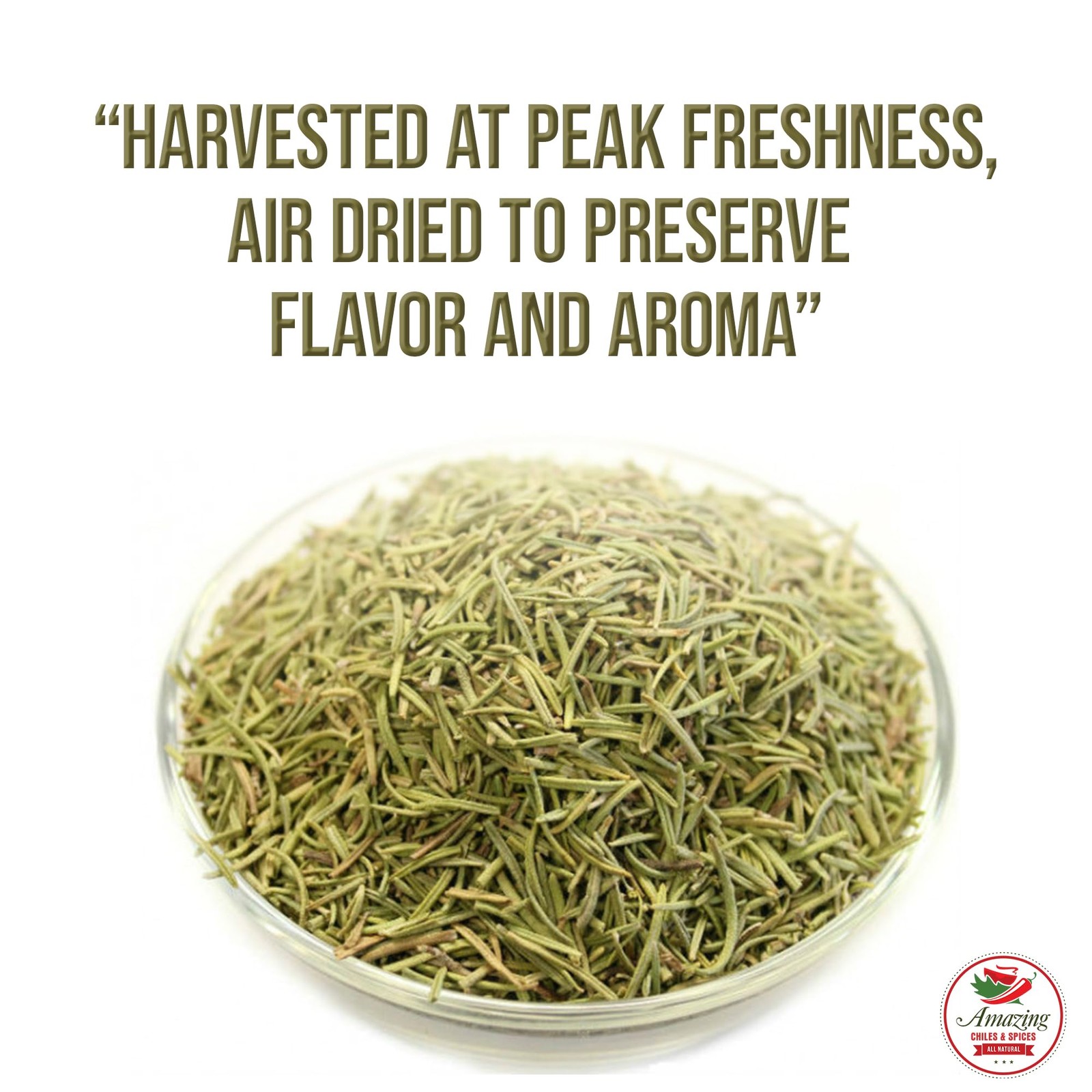 Dried Rosemary Leaves, 3 oz. Premium All Natural Herbs and 3oz