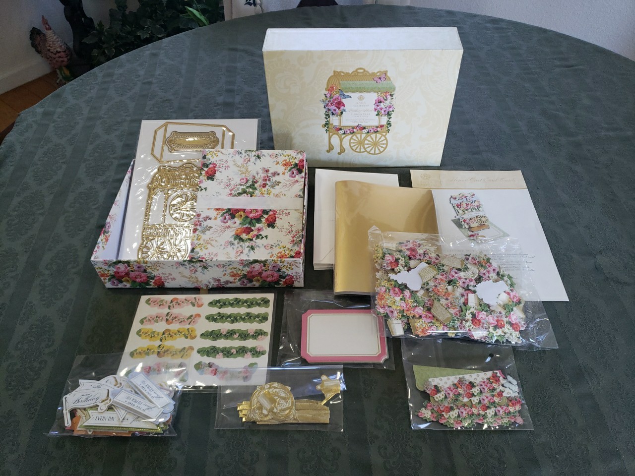 Anna Griffin Finishing School Kit – Flower Cart, Make 18 Cards, Craft Box