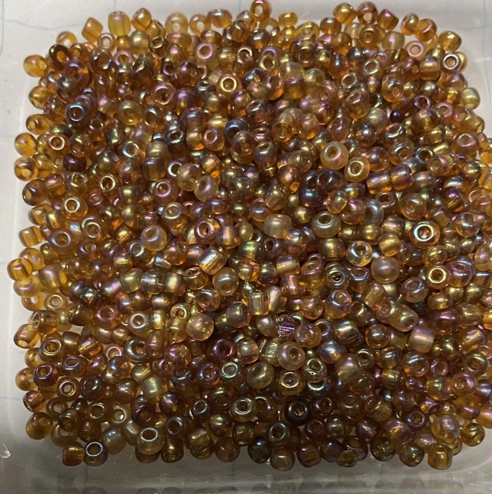 Glass Seed Beads 4m 6/0 TORTOISE RAINBOW 2.9 Oz 85g MULTI ITEM COMBINE SHIPPING