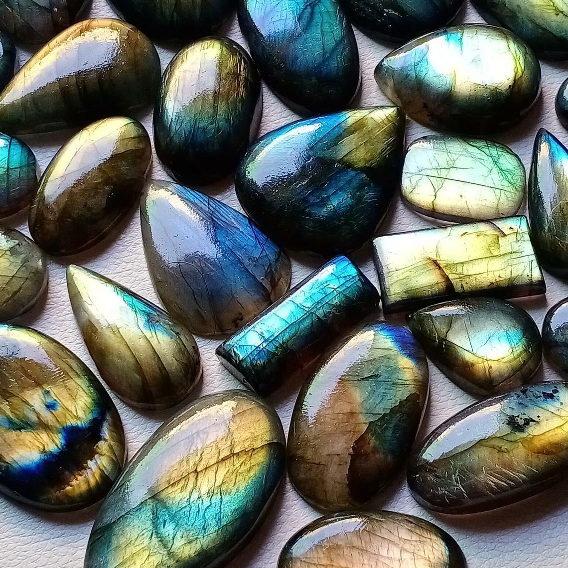 551 Cts Parcel Labradorite Gemstones Full Fire Free Size & Shape Loose Cabochons