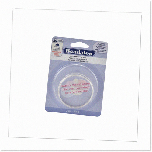 Silver Plated Half Round Wire 20G 3m