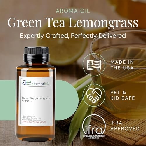 Green Tea & Lemongrass Aroma Oil 10.14 Fl Oz (Pack of 1) Green Tea Lemongrass