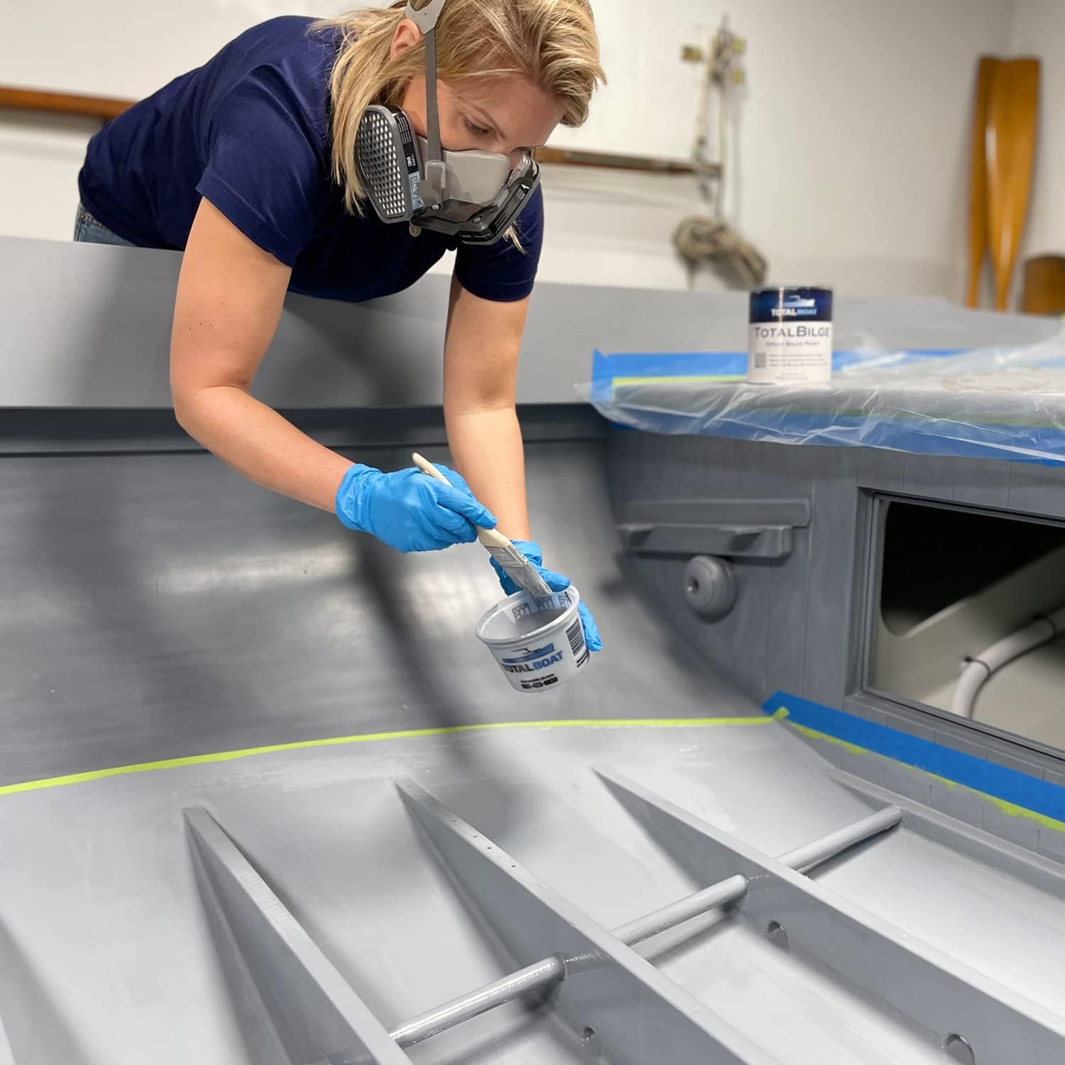 TotalBoat TotalBilge Gray Quart Epoxy Bilge Paint for Boats, Bulkheads & Lockers