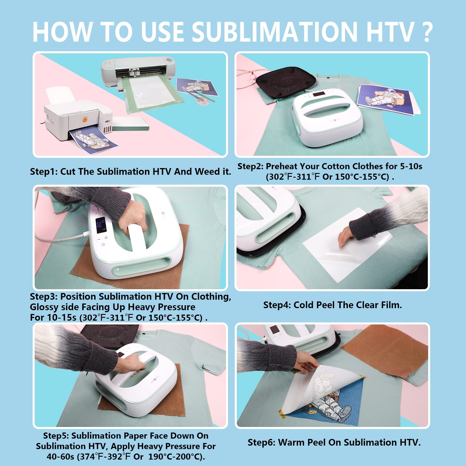 Htv De Sublimacion Para Tela Oscura/tela Clara – Vinilo De Sublimacion Brill…