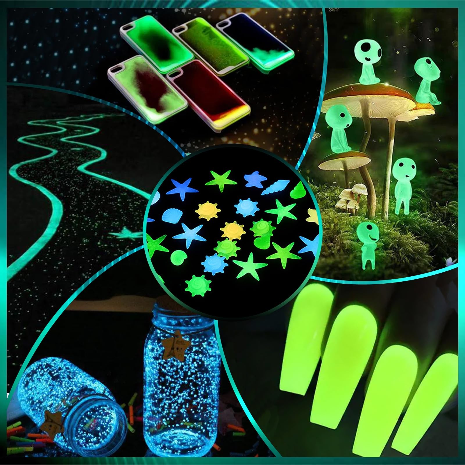 Matio Glow in The Dark Pigment Powder, 15g/0.5oz White to Red Orange 15g,
