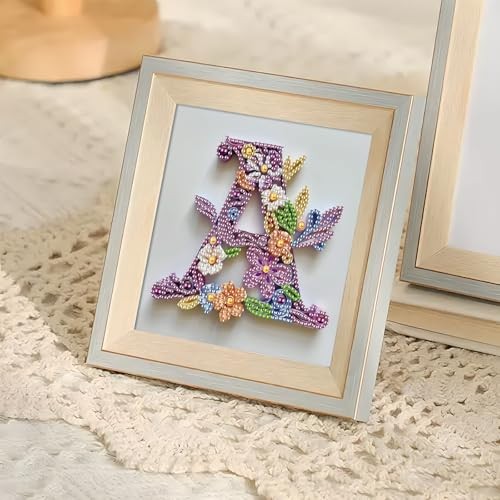 Diamond Painting Kit, 5D DIY Special Shape Crystal Artificial Diamond Letter A
