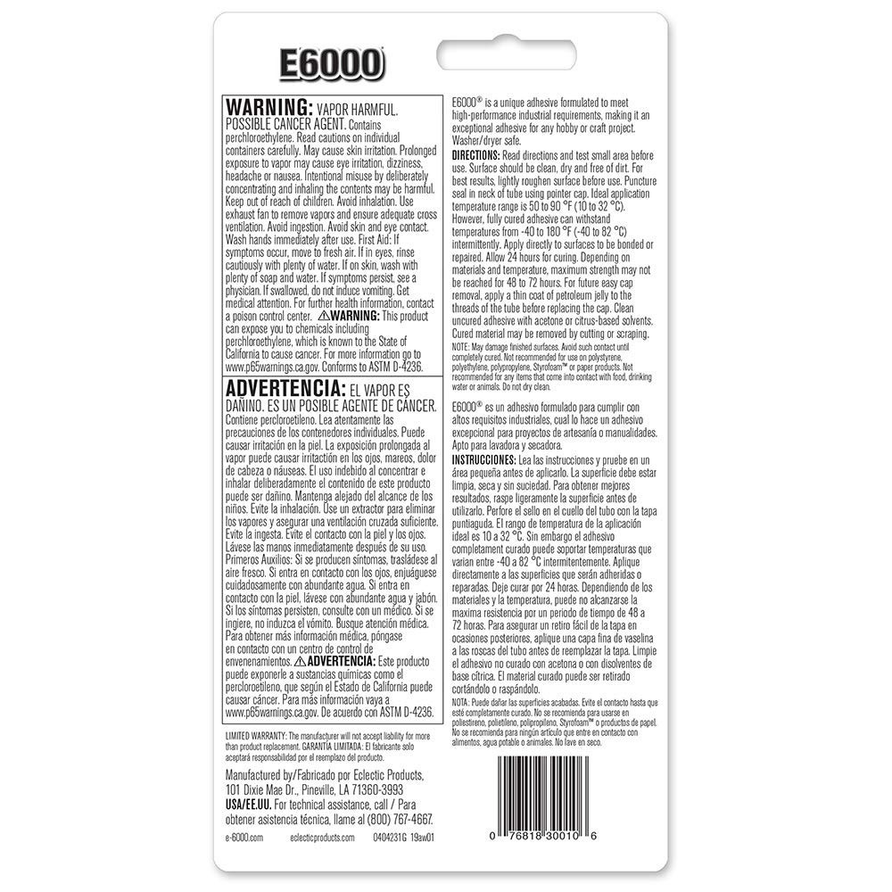 Waterproof Craft Adhesive, 3.7oz Gel – Dries Clear for Perfect Finishes