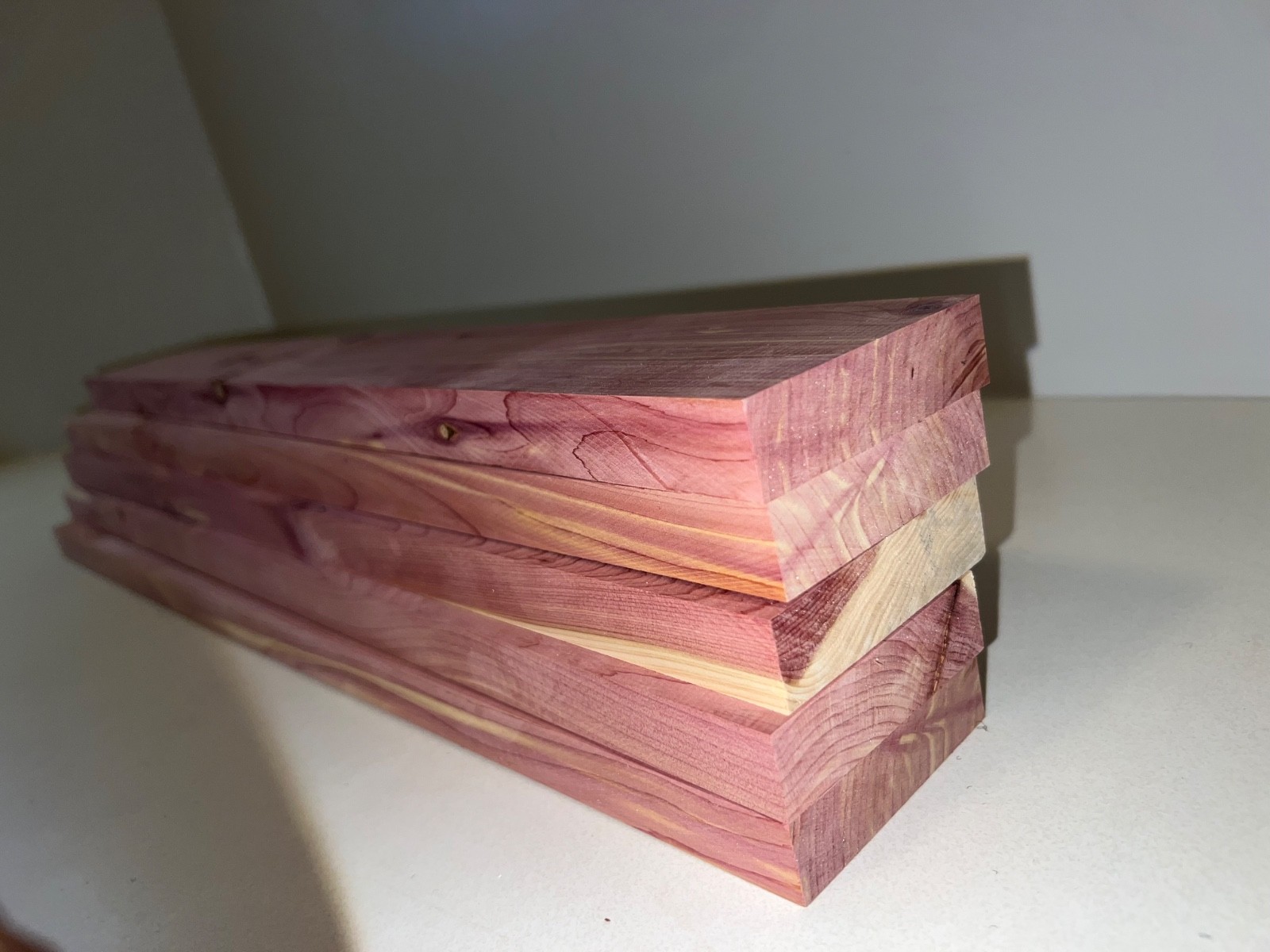 5 Piece Aromatic Eastern Red Cedar 3″ wide 24″ long 13/16” thick