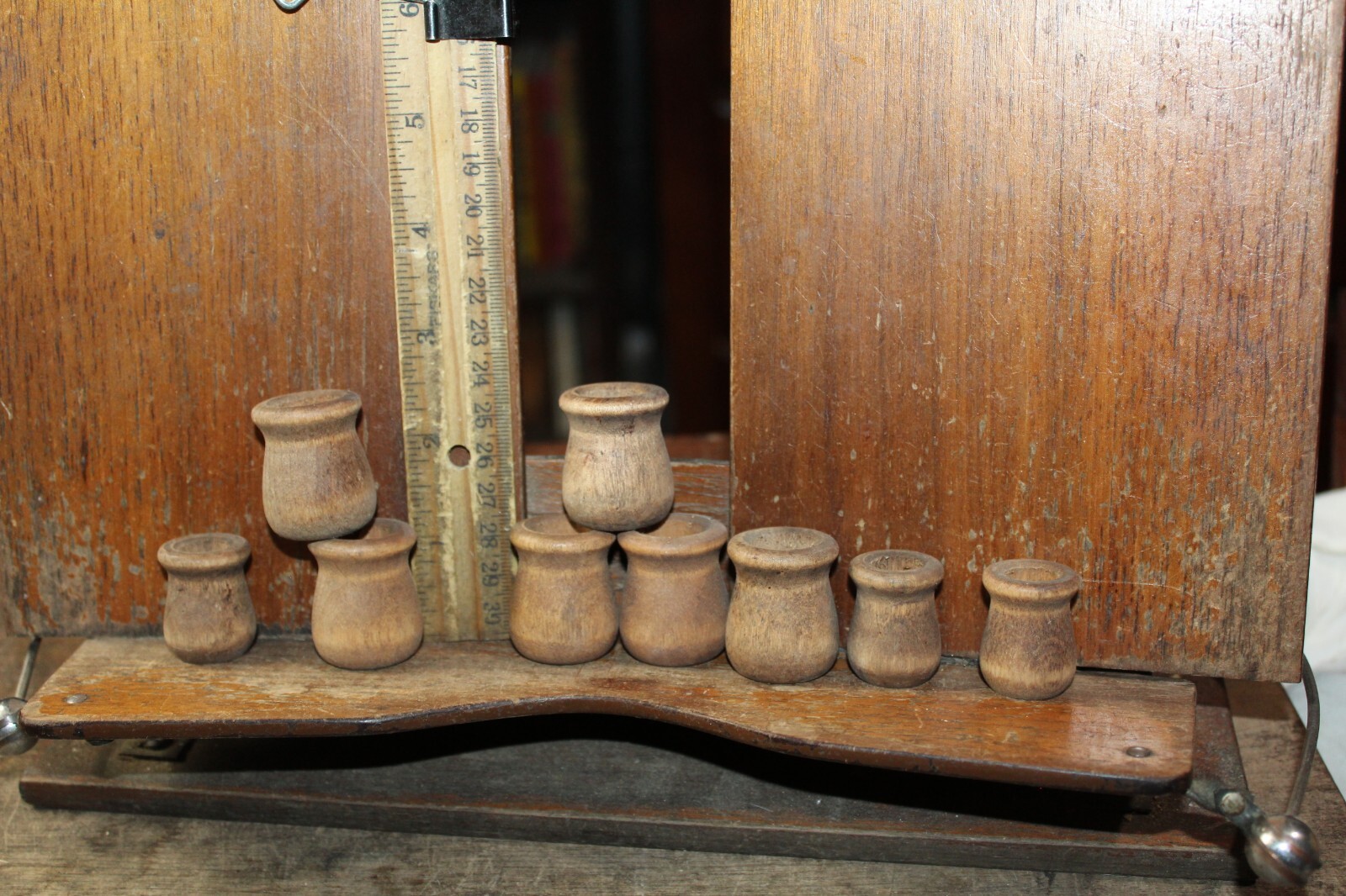 ONE EACH Turned Wood Candle Holder Craft Woodworking Part Size Varies